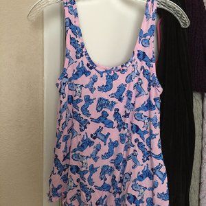 Lilly Pulitzer 'Zanzibar Blue Ruff Nights'  pj top